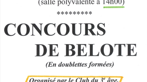 CONCOURS DE BELOTE
